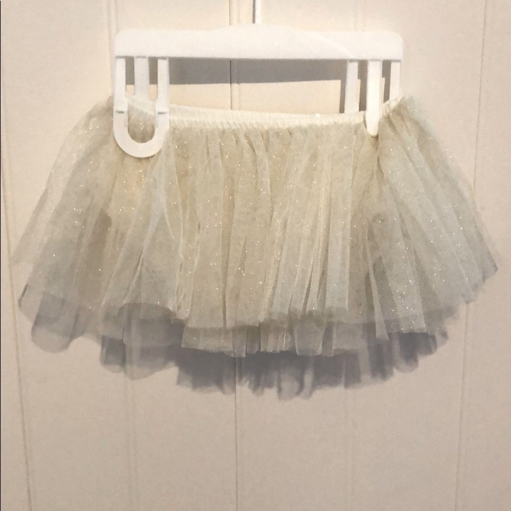 Off white tutu with gold sparkle
